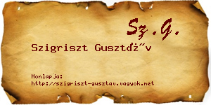 Szigriszt Gusztáv névjegykártya